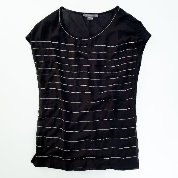 ARMANI EXCHANGE Chain Top, Black, Size XS - Picture 1 of 4